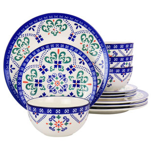 Gibson Laurie Gates Ceramic Dinnerware Set - Service for 4