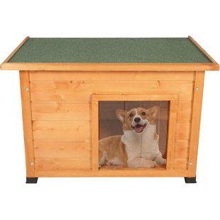 TUCKER MURPHY PET™ Dauson Brown Wood Insulated Dog House