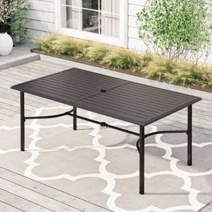 ALPHAMARTS Rectangular Steel Outdoor Dining Table