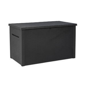 Keter Java 230 Gallon XXL Durable Resin Outdoor Storage and Organization Deck Box Ideal For Garden Patio Furniture and Supplies