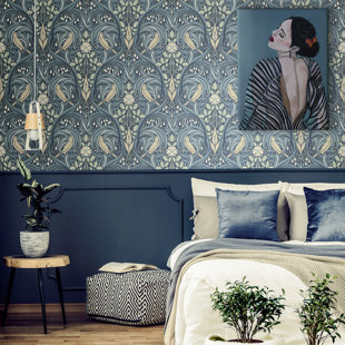 OPHELIA & CO. Mamadou Bird Scroll 10.05 m x 53 cm Matte Wallpaper Roll