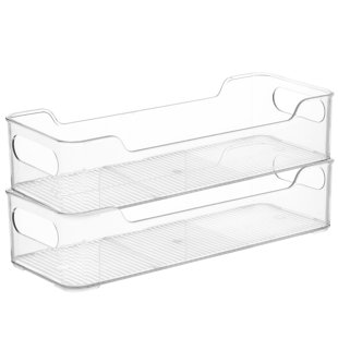 LEXI HOME Pantry Partners 11.8 Inch Acrylic Fridge Bin Organizer (Set of 2)