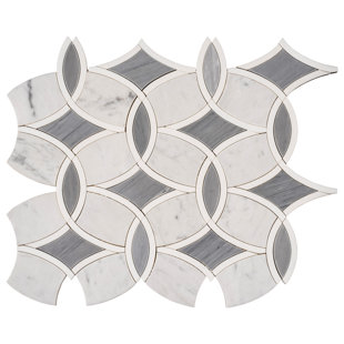 ANDOVA Fleur Specialty Glass and Natural Stone Kitchen Backsplash, Bathroom, Shower, Pool, Wall and Floor Tile