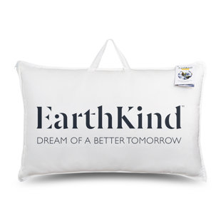 EARTHKIND Earth Kind Feather & Down Eco Friendly Sustainable Medium Support Pillow (Set of 2)