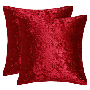 WARISI Velvet Reversible Throw Pillow (Set of 2)
