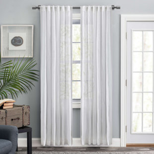 HOME CONSERVATORY Cotton Sheer Curtain Pair