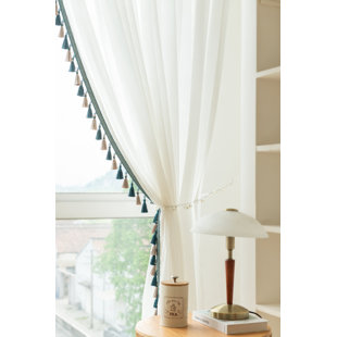 VISIONARY HOME Liliana Rayon Sheer Curtain (Set of 2)