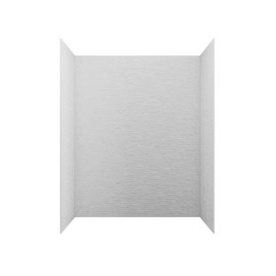 MORVANO 60'' W x 32'' D x 76.75'' H Solid Surface Shower Wall