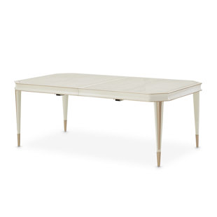 MICHAEL AMINI La Rachelle Extendable Solid Wood Dining Table