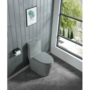 Harebell 1.6 Gallons GPF Elongated One-Piece Toilet (Seat Included)