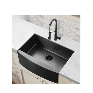 AVAMALIS 33'' L Undermount Single Bowl Stainless Steel Kitchen Sink