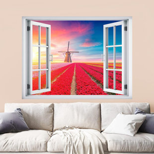 IDEA4WALL Peel & Stick Floral Wall Mural