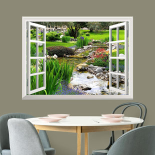 IDEA4WALL Clear Spring and Green Grass Wall Mural
