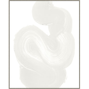 WENDOVER ART GROUP Neutral Swirl 4 by Thom Filicia - Floater Frame Painting on Canvas