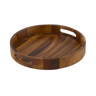 MILLWOOD PINES Kalmar Home Round Serving Tray - 17" - Solid Bottom Bondi