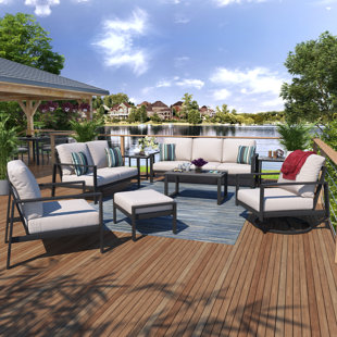 FOREVER PATIO 7 Piece Sofa Seating Group with Sunbrella Cushions