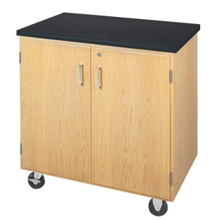 DIVERSIFIED WOODCRAFTS Access Quick-Ship Mobile Storage Cabinet with Swinging Doors