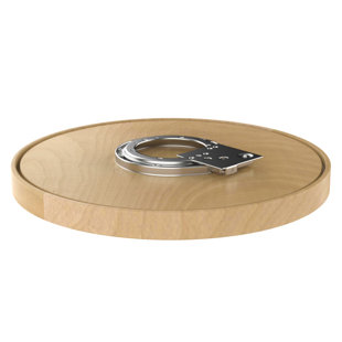 Rev-A-Shelf 10 Inch Wooden Circle Lazy Susan with Swivel Bearings