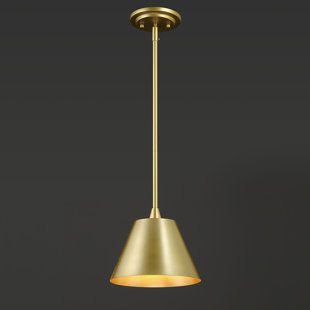 WILLA ARLO™ INTERIORS Manderson 1 - Light Kitchen Steel Dimmable Single Bell Pendant UL Certified