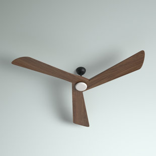 HINKLEY 80" Sculpt 3 - Blade LED Standard Ceiling Fan with Wall Control and Light Kit Included