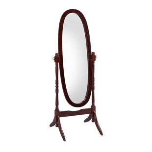 CHARLTON HOME® Cointon Oval Wood Traditional Cheval Mirror