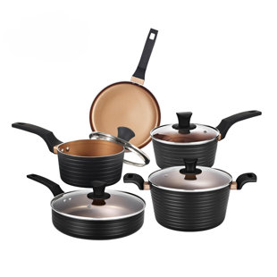LOVOIN 9 - Piece Non-Stick Aluminum Cookware Set