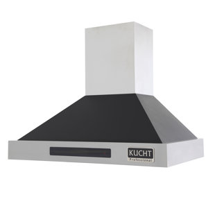 Kucht Stainless Steel 900 CFM Ducted (Vented) Wall Range Hood with Baffle Filter