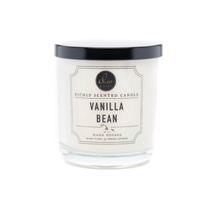 DWHOME Signature Vanilla Bean Scented Jar Candle