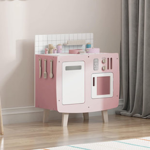 CUOOTE Wooden Play Kitchen Set for Kids Toddlers