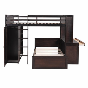 Sophronia 2 Drawer Loft Bed with Built-in-Desk by Harriet Bee