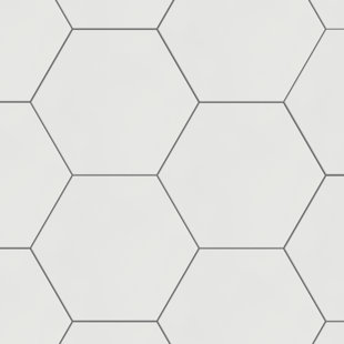 MEROLA TILE Textile Hex 9" x 10" Porcelain Wall & Floor Tile