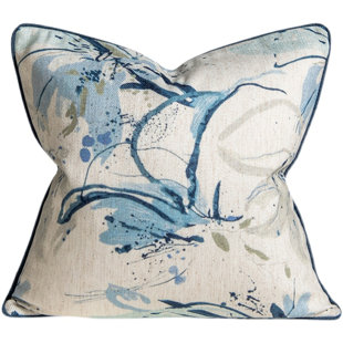 VISIONARY HOME Chloe Floral Linen Throw Pillow