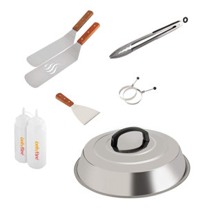 HITECHLUXE Professional 10-Pcs Grilling Tool Set for Flat Top Grills & Griddles