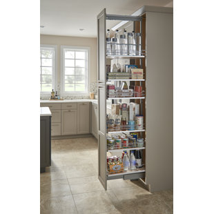 Rev-A-Shelf Adjustable Solid Surface Pantry System for Tall Pantry Cabinets