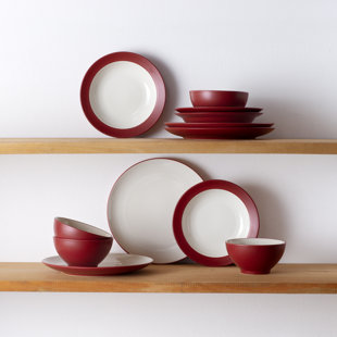 Noritake Colorwave 12-Piece Rim Dinnerware Set, Service for 4