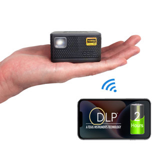 AAXA TECHNOLOGIES (Battery) AAXA P7+: 1080p DLP Mini Projector, 2.5hr Battery, 5G WiFi, BT 5.0, Android 10.0, Wireless