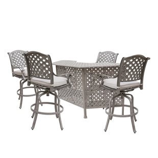 GATHERCRAFT Metal Bar Set with Stools