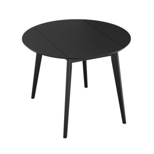 DAIVA CASA Orion Drop Leaf 40-inch Round Dining Table