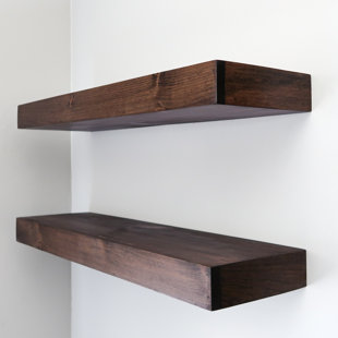 MILLWOOD PINES Pippi Modern Floating Shelves 3 Inches Thick (Set of 2)