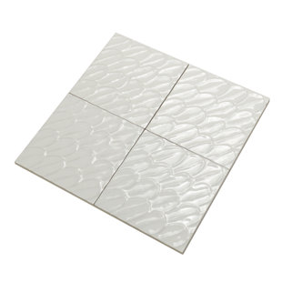 ENCORE SURFACES Sol Struttura Piuma 6"x6" 3D Porcelain Wall Tile