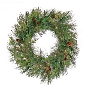 HGTV HOME COLLECTION Faux Lighted Wreath