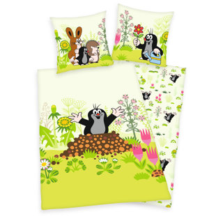 HERDING HEIMTEXTIL Flanell Kinder-Winter-Bettwäsche Der kleine Maulwurf