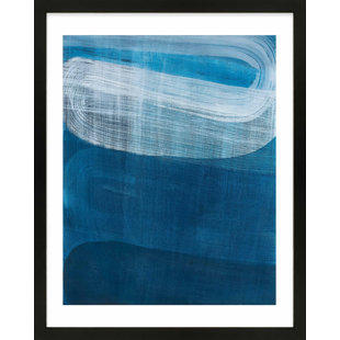 LIPMAN ART Tidal Blues Collection Tidal Blues Framed On Paper by Stephanie Dennis Print