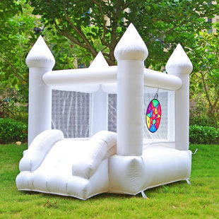 TOBEBEGO 5' x 6' Bounce House with Slide and Air Blower