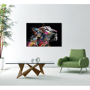 IMAGELAND Comic Art Lion - Wrapped Canvas Painting