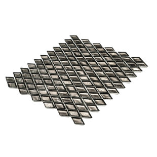 TILE CLUB Diamante Grey Glass Mosaic Tile