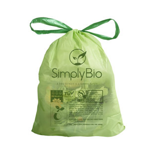 SIMPLY BIO 3 Gallons Resin Trash Bags - 50 Count