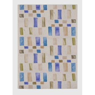 GINZA SIX Machine Woven Polyester Area Rug in Amber Gold