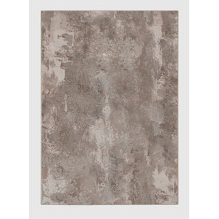 GINZA SIX Machine Woven Polyester Area Rug in Mocha Meringue