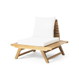 NFUSION Salch Acacia Outdoor Armless Lounge Chair